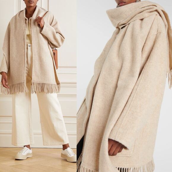 Isabel Marant Cream Cape with Fringe - Picture 6 of 10
